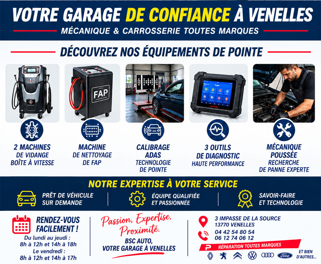 Équipement du garage BSC Auto Garage Venellois
